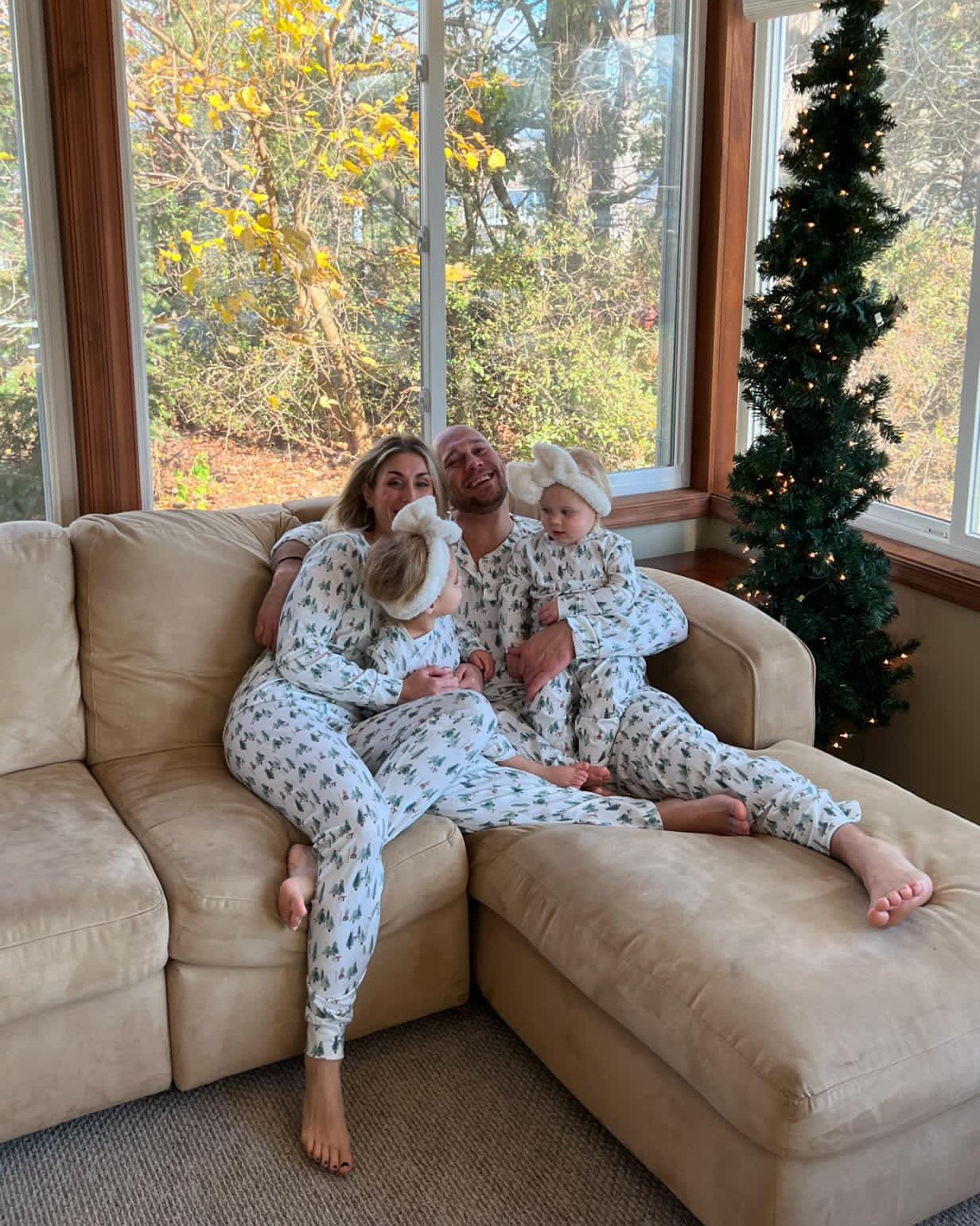Leafy Dreams-Family Matching Christmas Pajamas