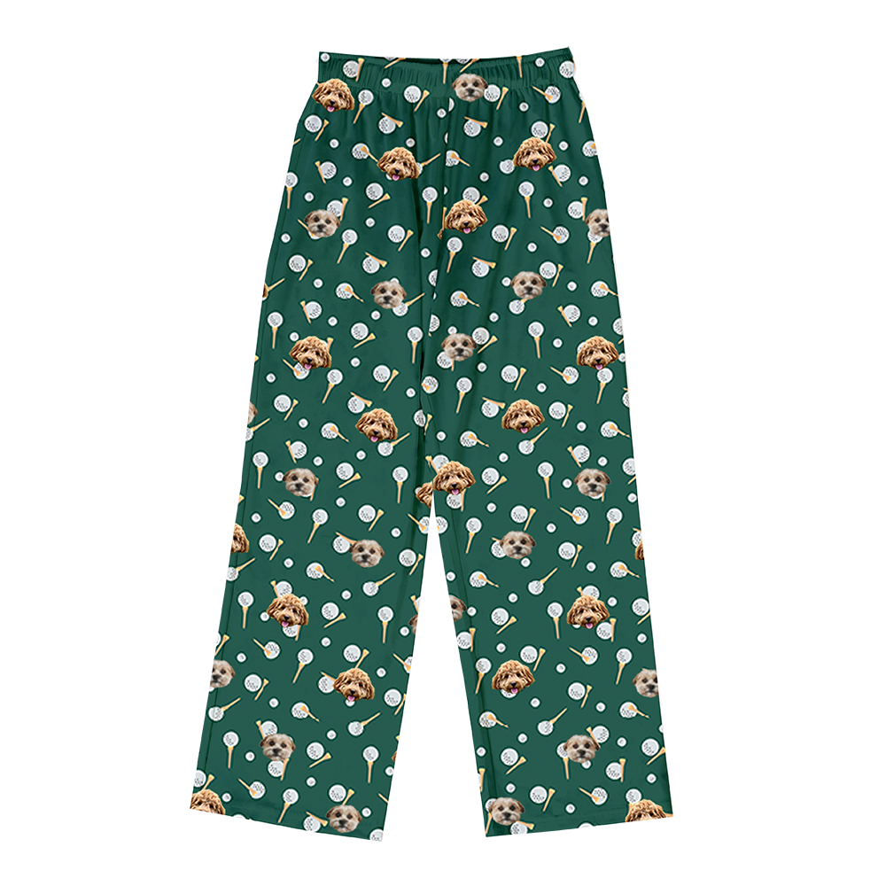 Hundepapa für Erwachsene, individueller Haustier-Gesichts-Pyjama