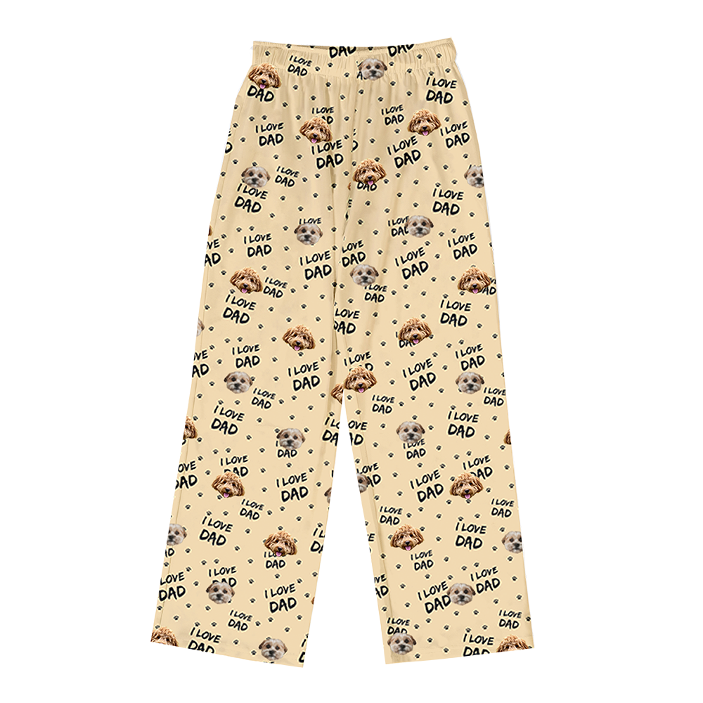 Hundepapa für Erwachsene, individueller Haustier-Gesichts-Pyjama