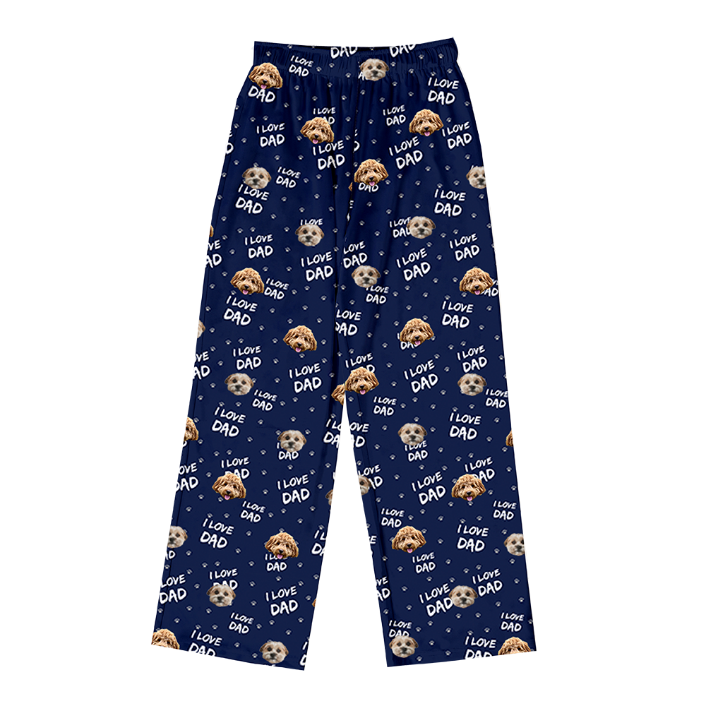 Hundepapa für Erwachsene, individueller Haustier-Gesichts-Pyjama