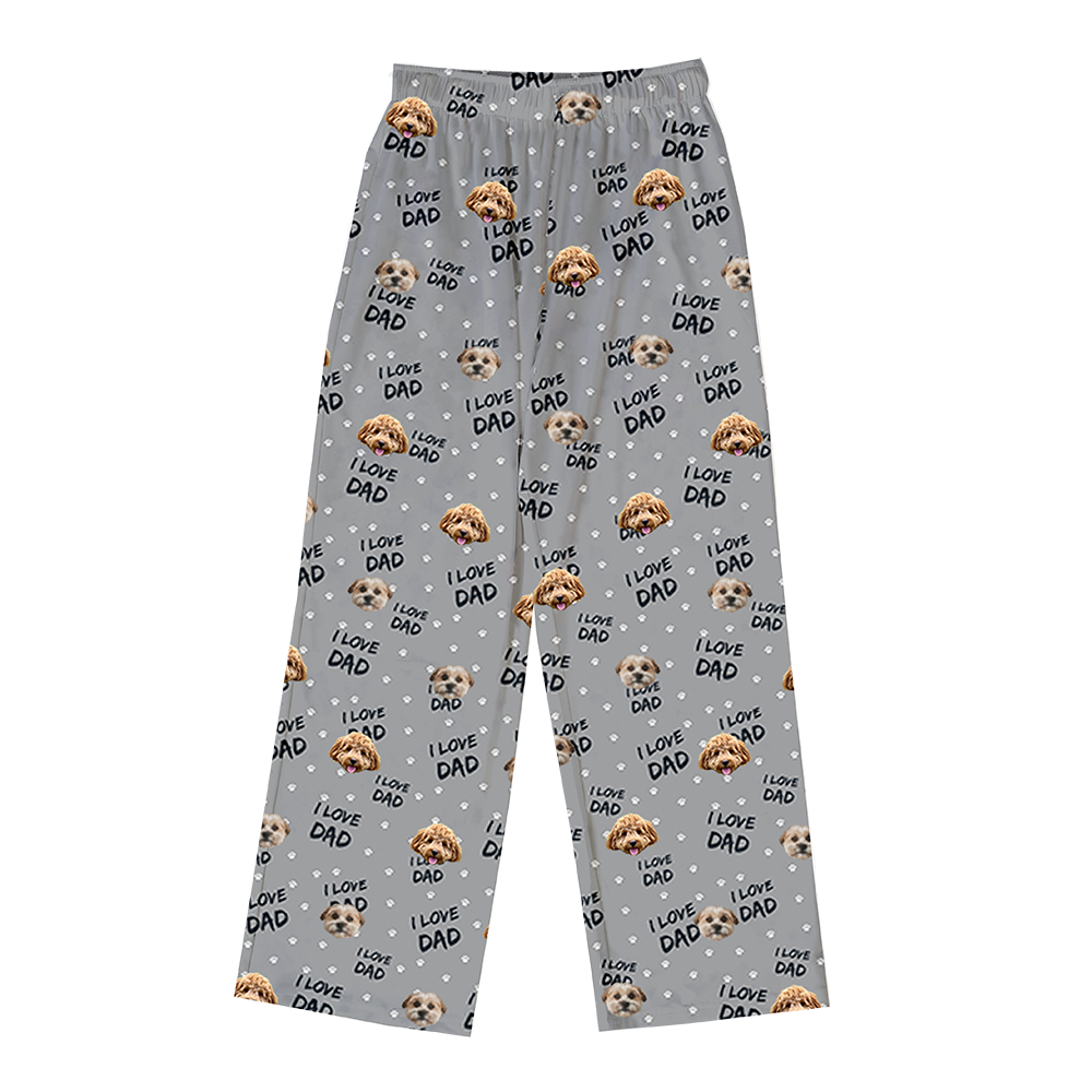 Hundepapa für Erwachsene, individueller Haustier-Gesichts-Pyjama