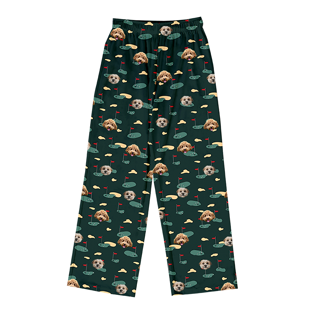 Hundepapa für Erwachsene, individueller Haustier-Gesichts-Pyjama