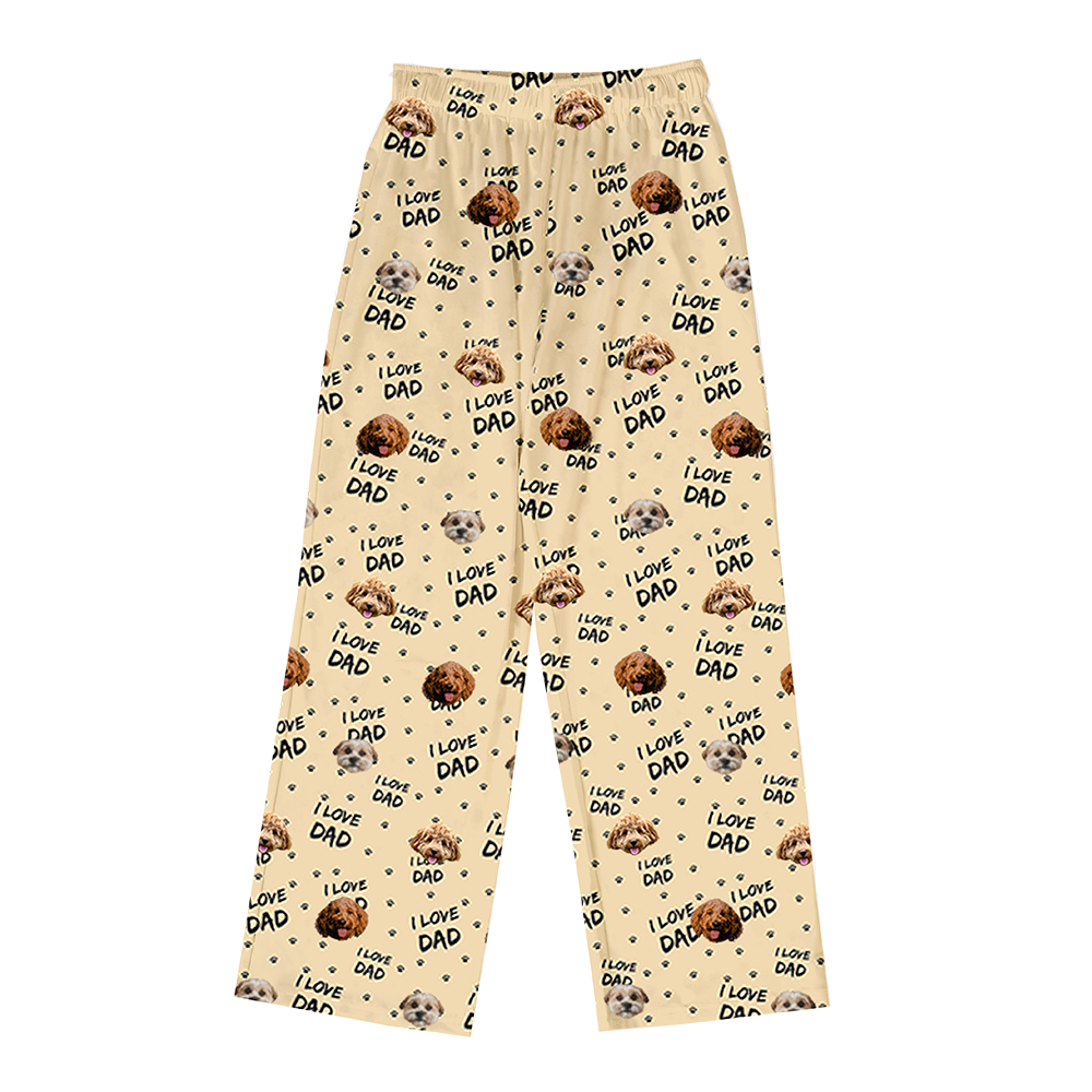 Hundepapa für Erwachsene, individueller Haustier-Gesichts-Pyjama