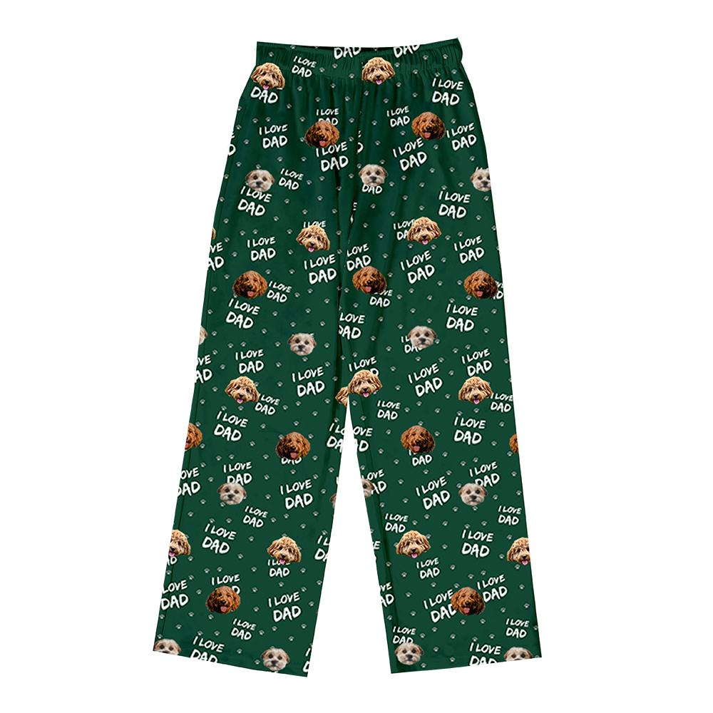 Hundepapa für Erwachsene, individueller Haustier-Gesichts-Pyjama