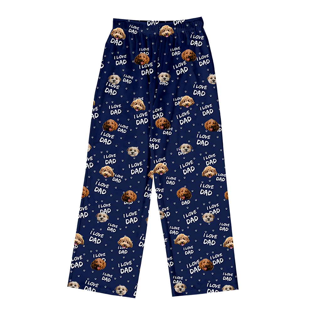 Hundepapa für Erwachsene, individueller Haustier-Gesichts-Pyjama