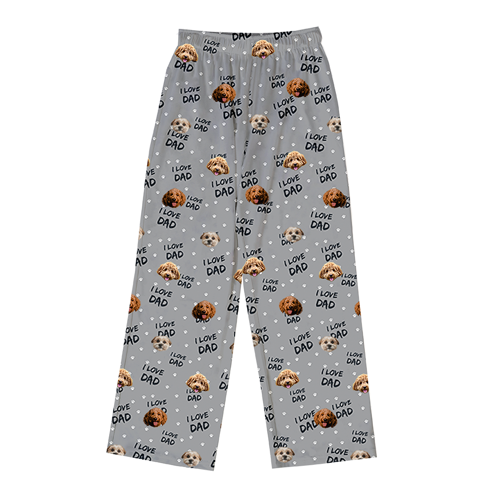 Hundepapa für Erwachsene, individueller Haustier-Gesichts-Pyjama
