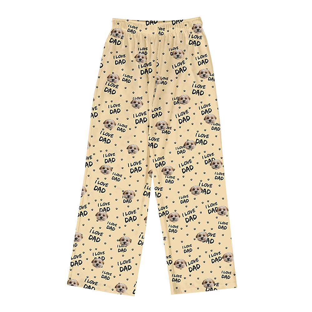 Hundepapa für Erwachsene, individueller Haustier-Gesichts-Pyjama