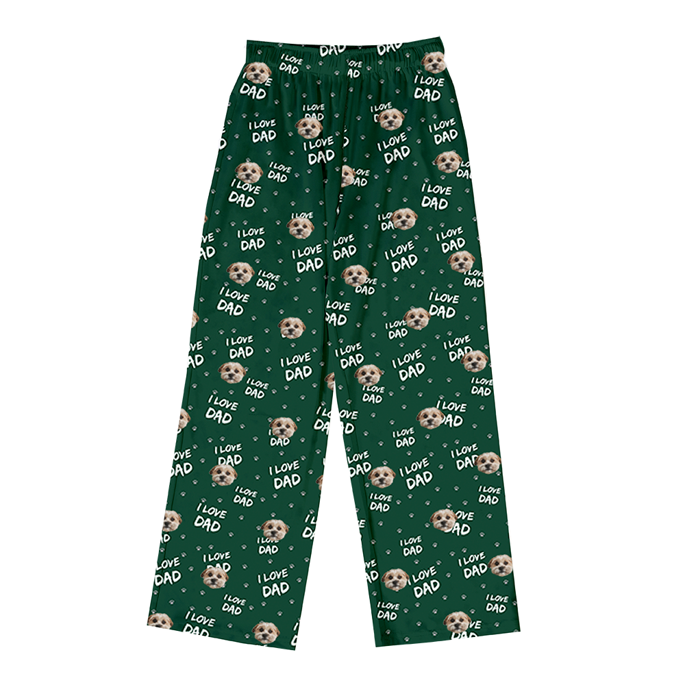 Hundepapa für Erwachsene, individueller Haustier-Gesichts-Pyjama