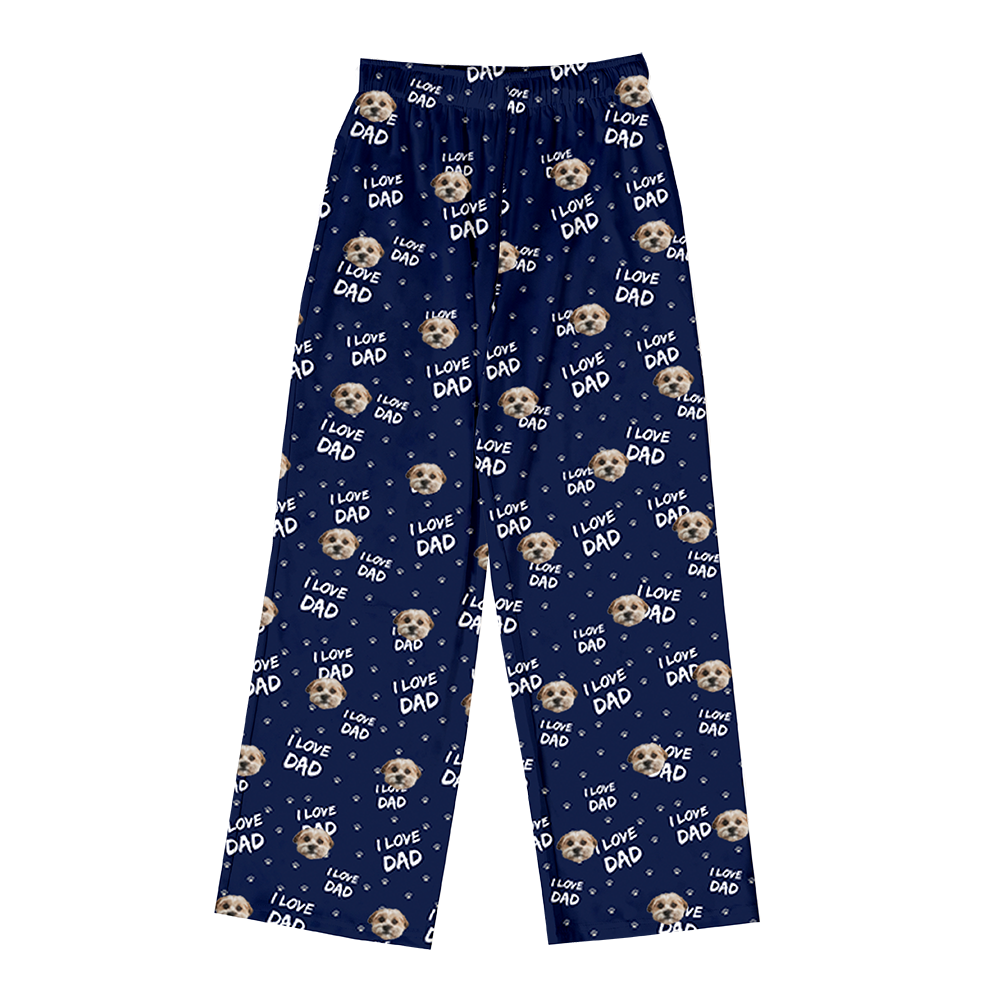 Hundepapa für Erwachsene, individueller Haustier-Gesichts-Pyjama