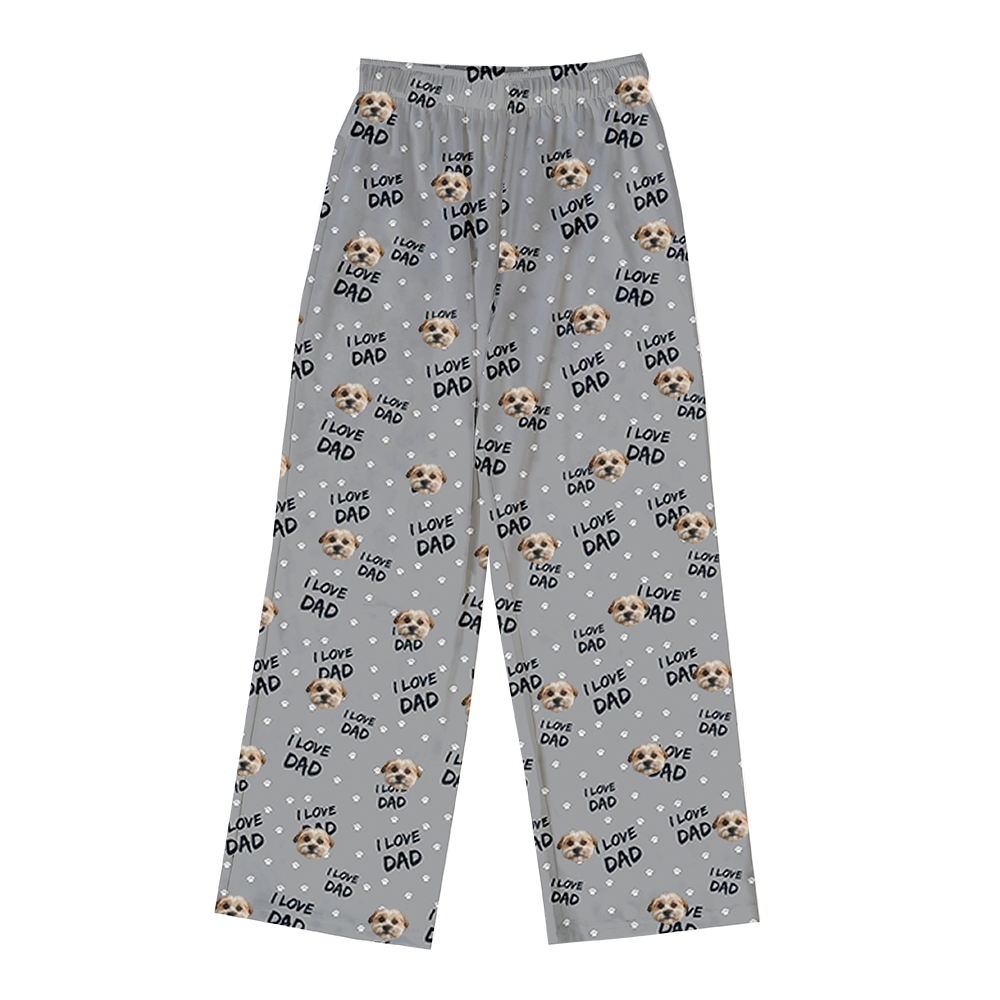 Hundepapa für Erwachsene, individueller Haustier-Gesichts-Pyjama