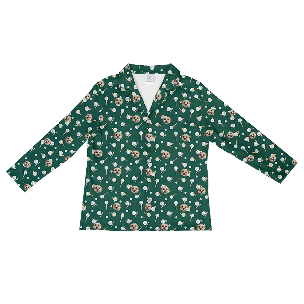 Hundepapa für Erwachsene, individueller Haustier-Gesichts-Pyjama