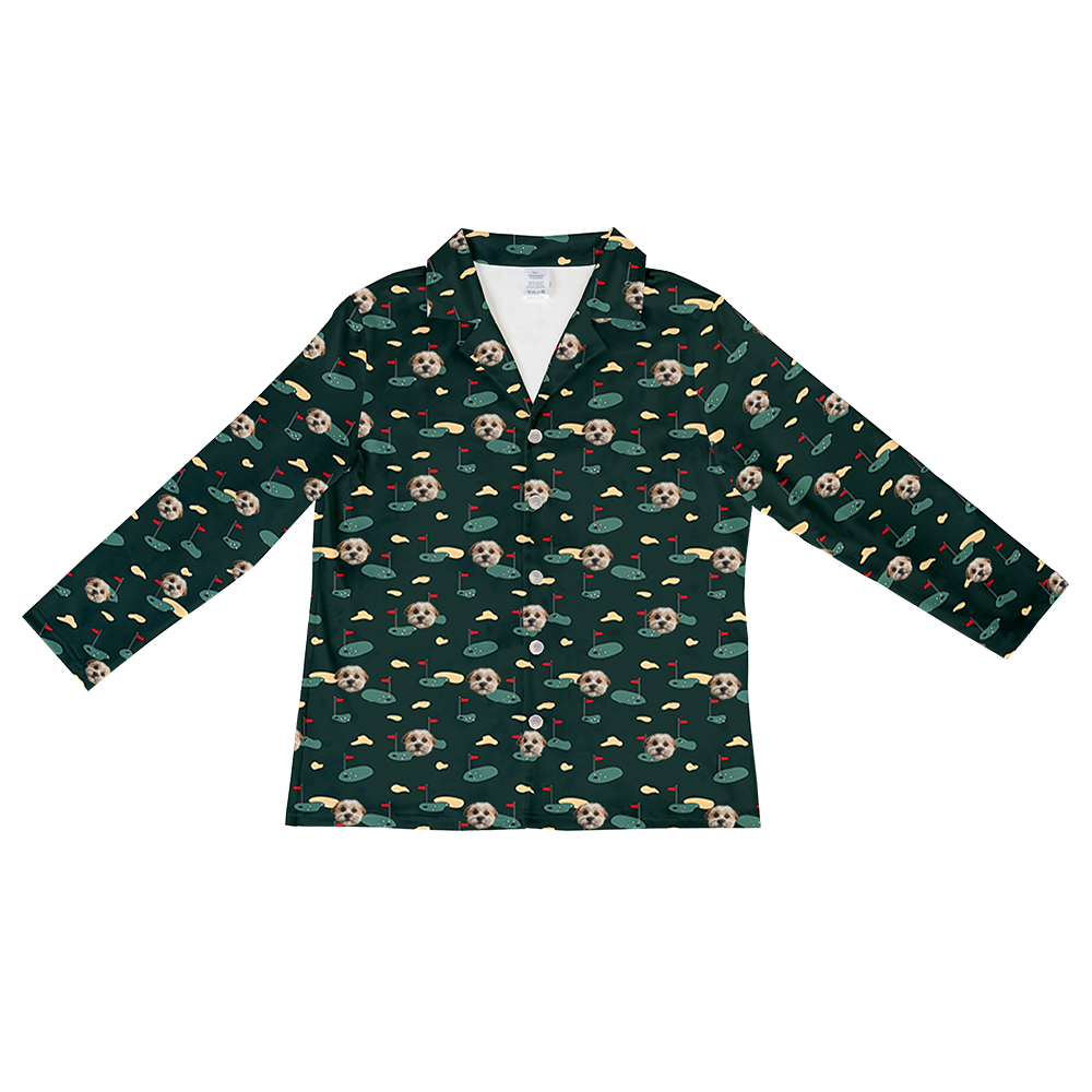 Hundepapa für Erwachsene, individueller Haustier-Gesichts-Pyjama
