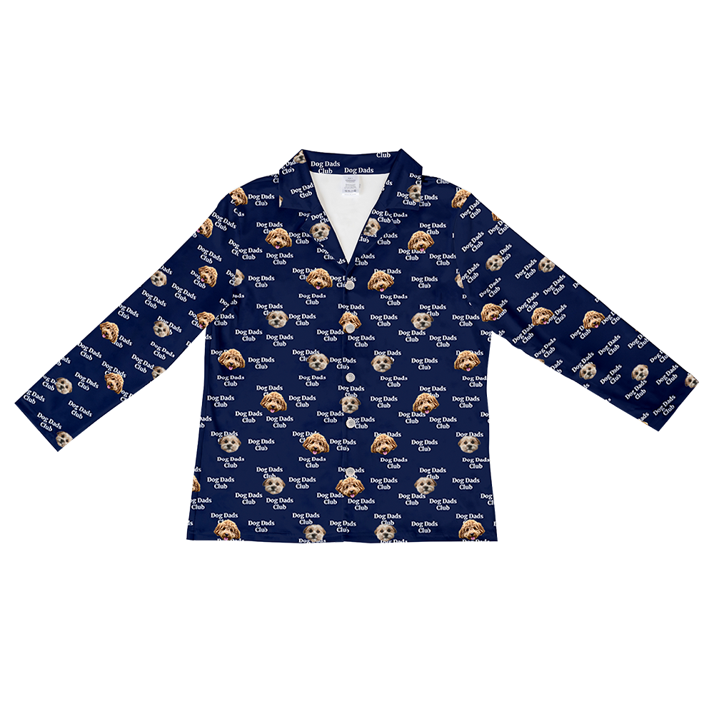 Hundepapa für Erwachsene, individueller Haustier-Gesichts-Pyjama