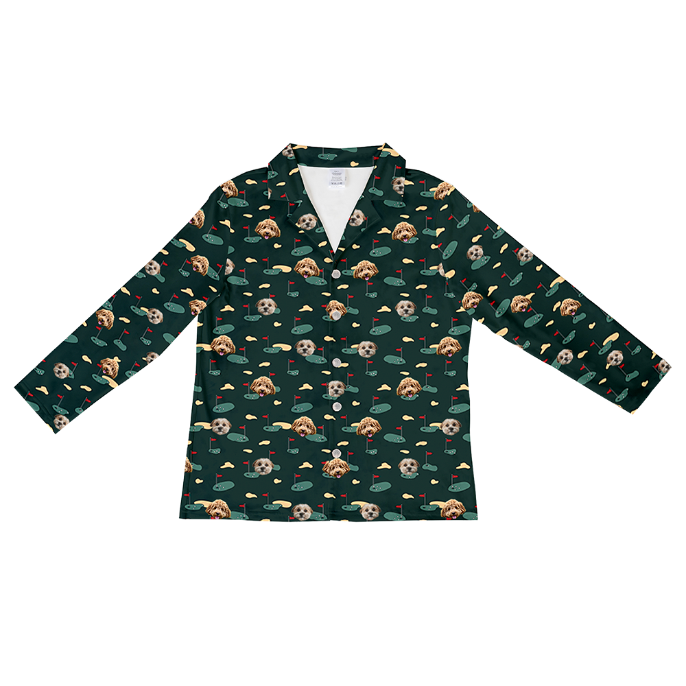 Hundepapa für Erwachsene, individueller Haustier-Gesichts-Pyjama