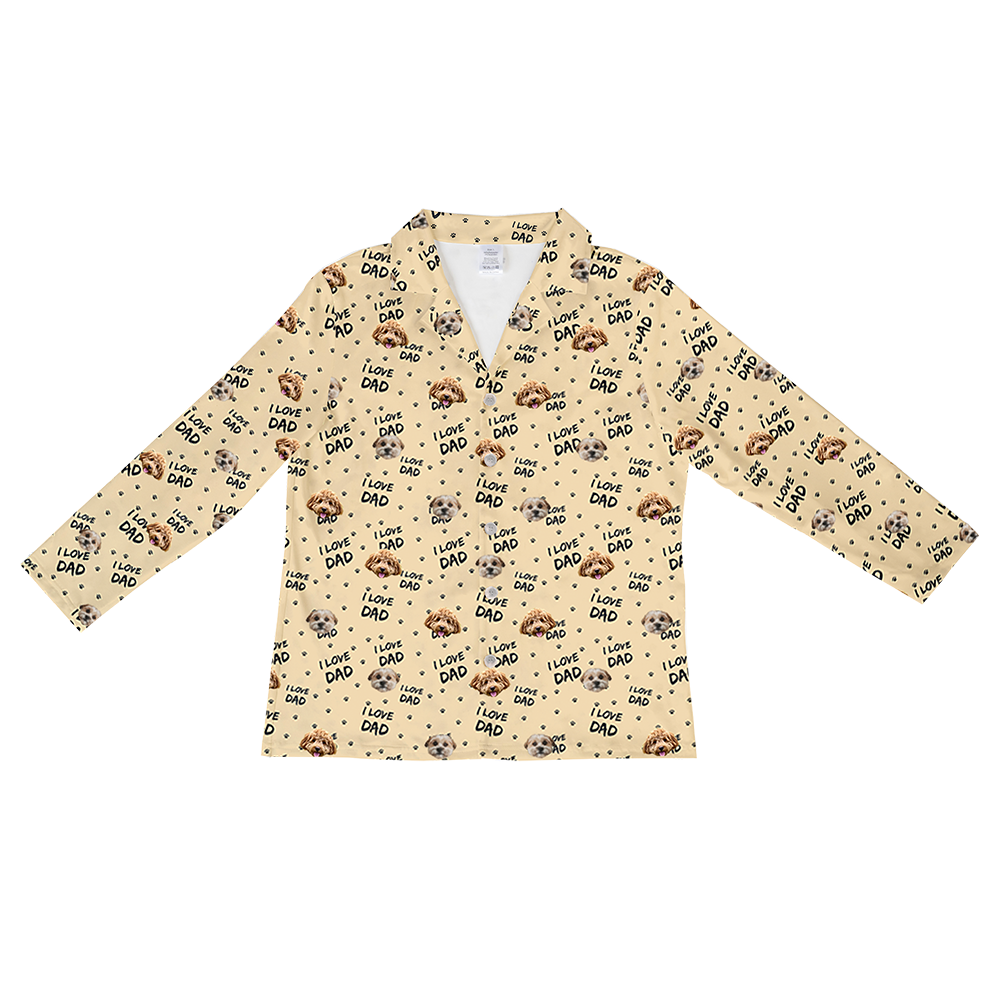 Hundepapa für Erwachsene, individueller Haustier-Gesichts-Pyjama