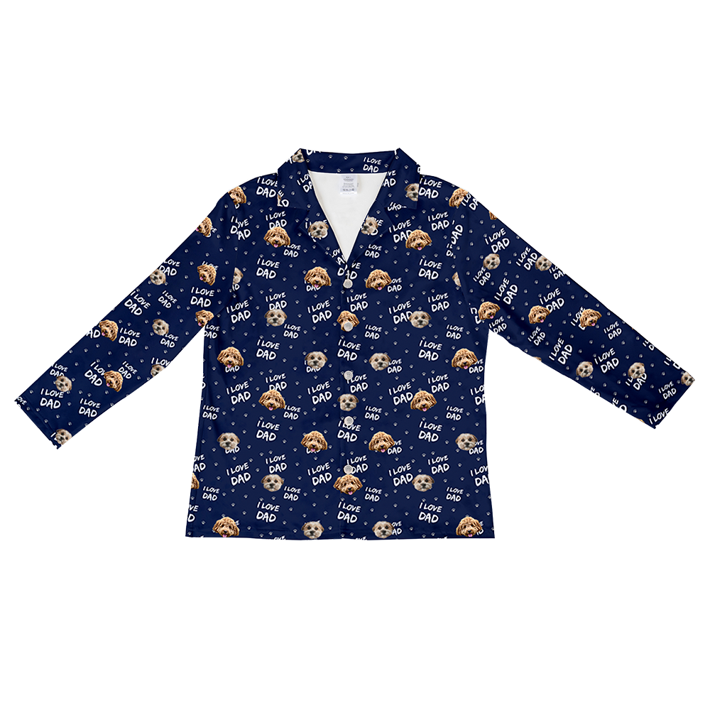 Hundepapa für Erwachsene, individueller Haustier-Gesichts-Pyjama
