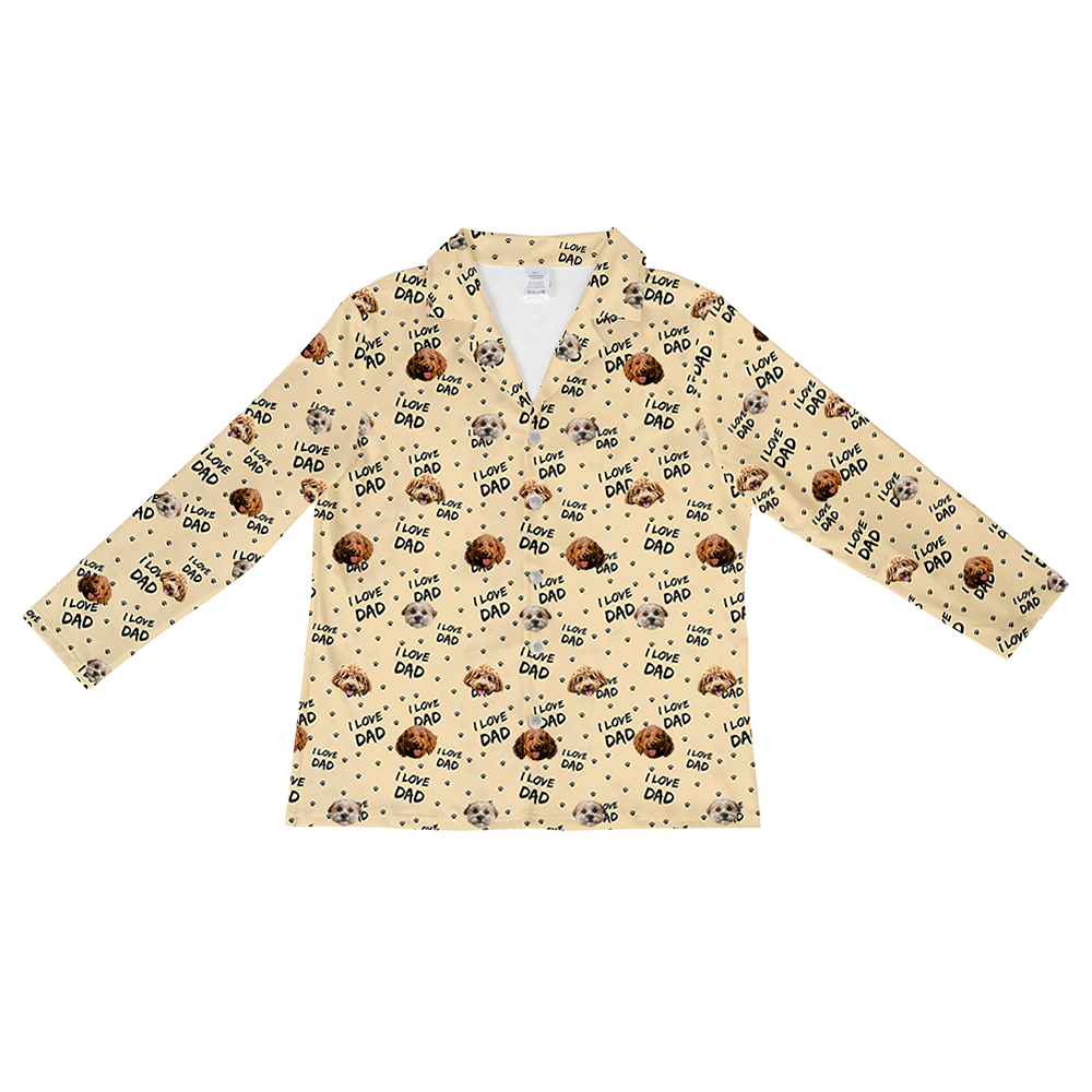 Hundepapa für Erwachsene, individueller Haustier-Gesichts-Pyjama