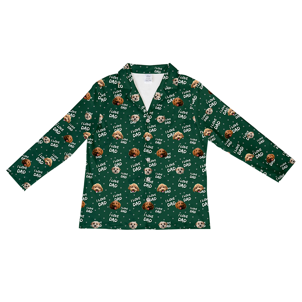 Hundepapa für Erwachsene, individueller Haustier-Gesichts-Pyjama