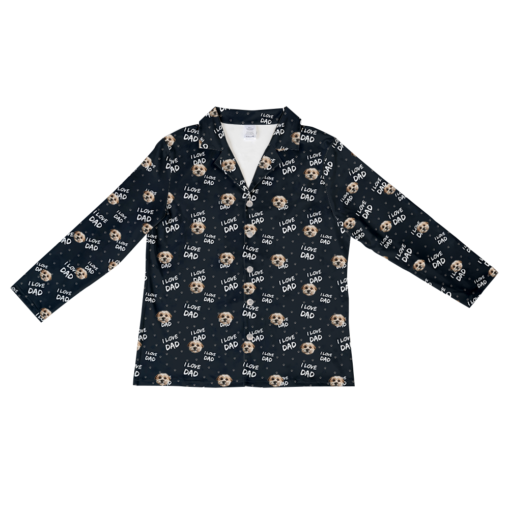 Hundepapa für Erwachsene, individueller Haustier-Gesichts-Pyjama