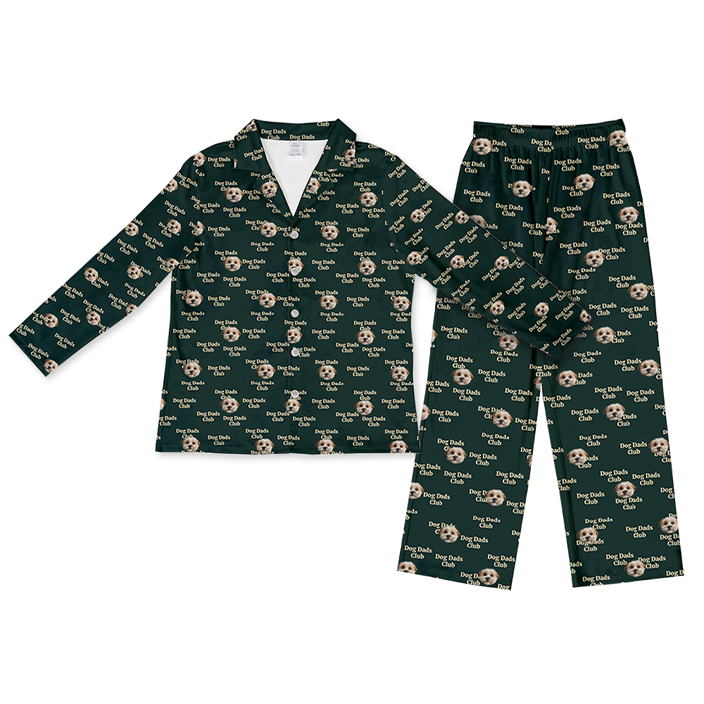 Hundepapa für Erwachsene, individueller Haustier-Gesichts-Pyjama