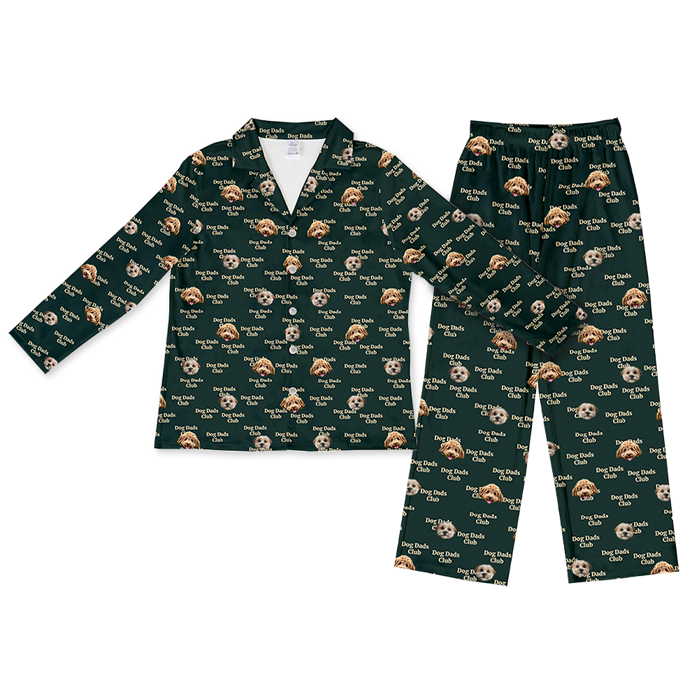 Hundepapa für Erwachsene, individueller Haustier-Gesichts-Pyjama