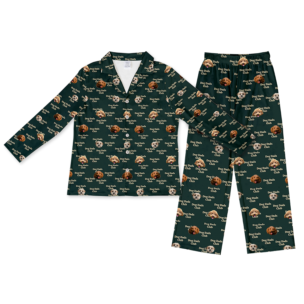 Hundepapa für Erwachsene, individueller Haustier-Gesichts-Pyjama