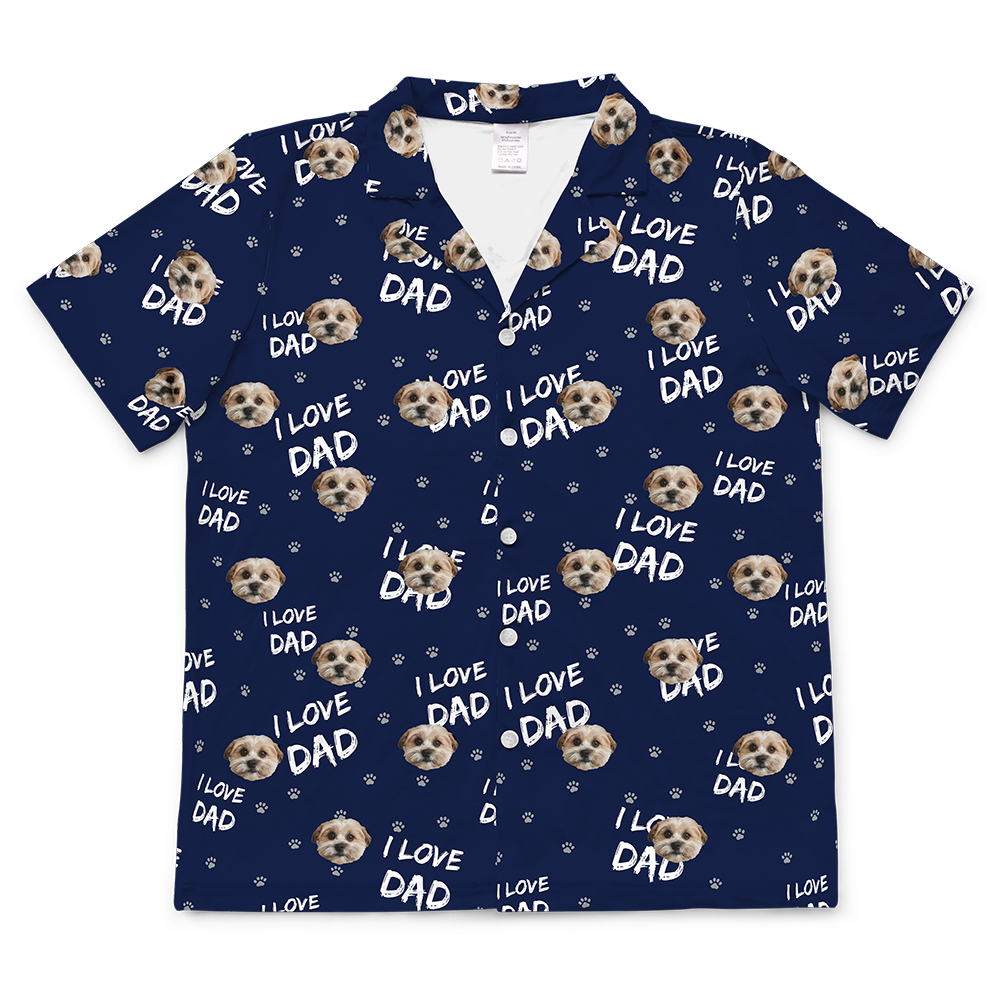 Hundepapa für Erwachsene, individueller Haustier-Gesichts-Pyjama