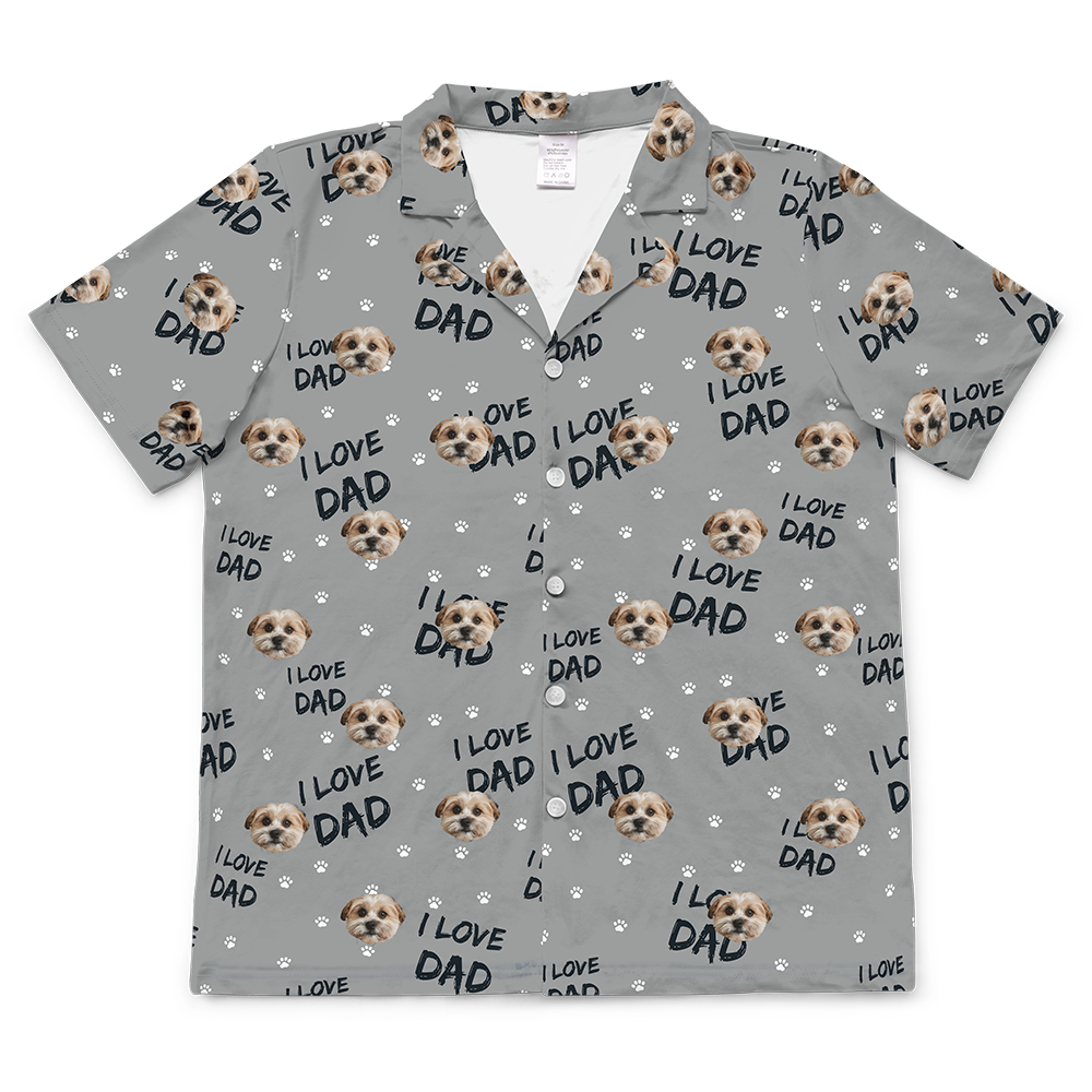 Hundepapa für Erwachsene, individueller Haustier-Gesichts-Pyjama