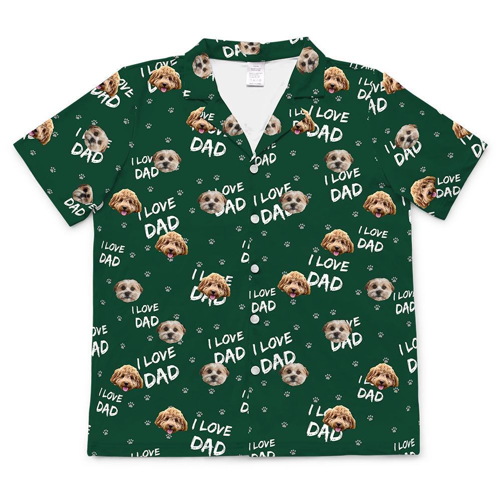 Hundepapa für Erwachsene, individueller Haustier-Gesichts-Pyjama