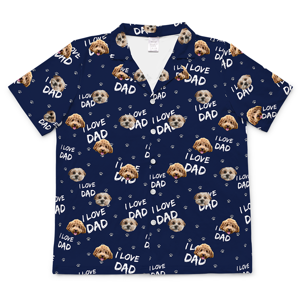 Hundepapa für Erwachsene, individueller Haustier-Gesichts-Pyjama