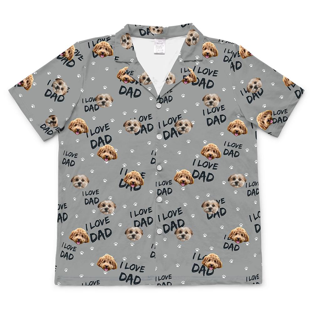 Hundepapa für Erwachsene, individueller Haustier-Gesichts-Pyjama