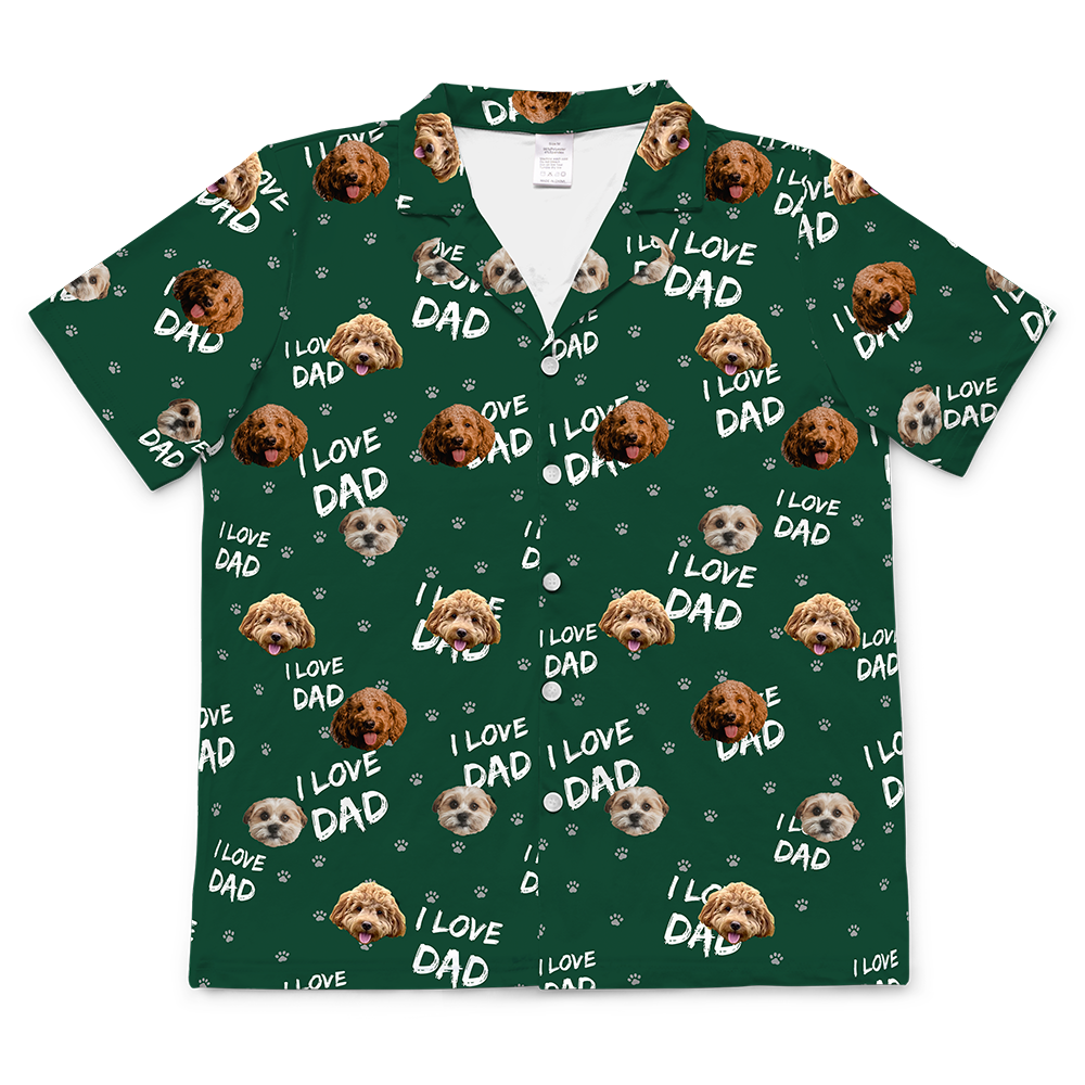 Hundepapa für Erwachsene, individueller Haustier-Gesichts-Pyjama