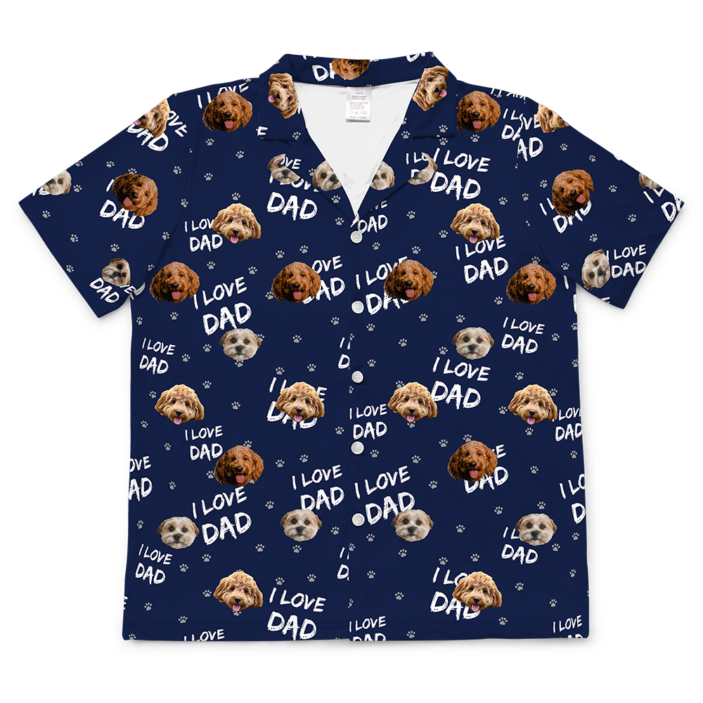 Hundepapa für Erwachsene, individueller Haustier-Gesichts-Pyjama