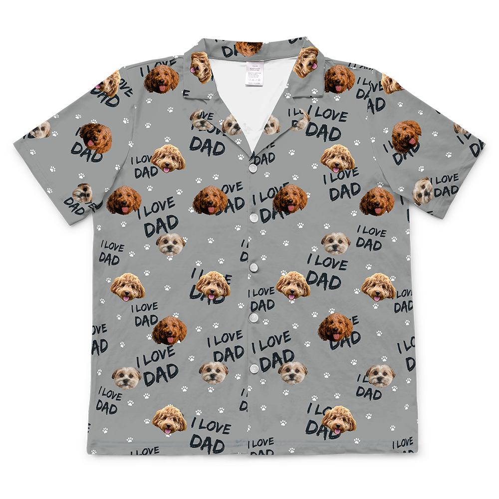 Hundepapa für Erwachsene, individueller Haustier-Gesichts-Pyjama