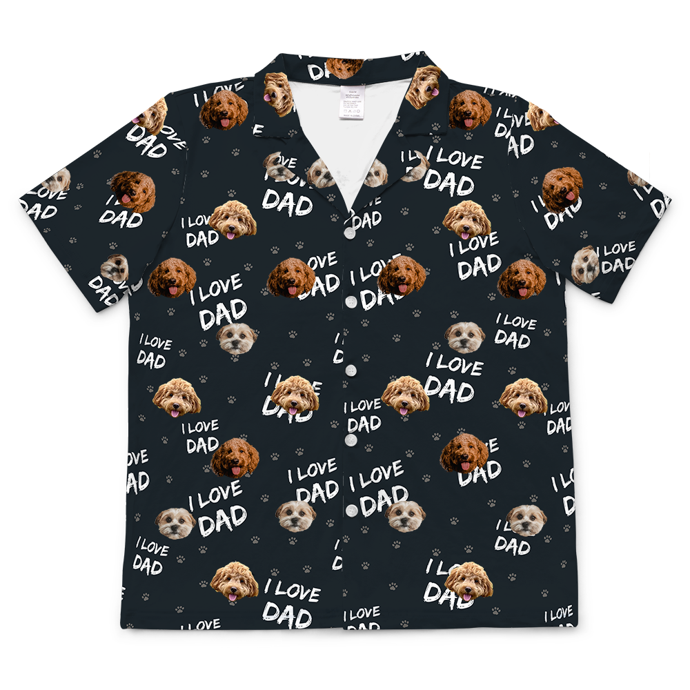 Hundepapa für Erwachsene, individueller Haustier-Gesichts-Pyjama