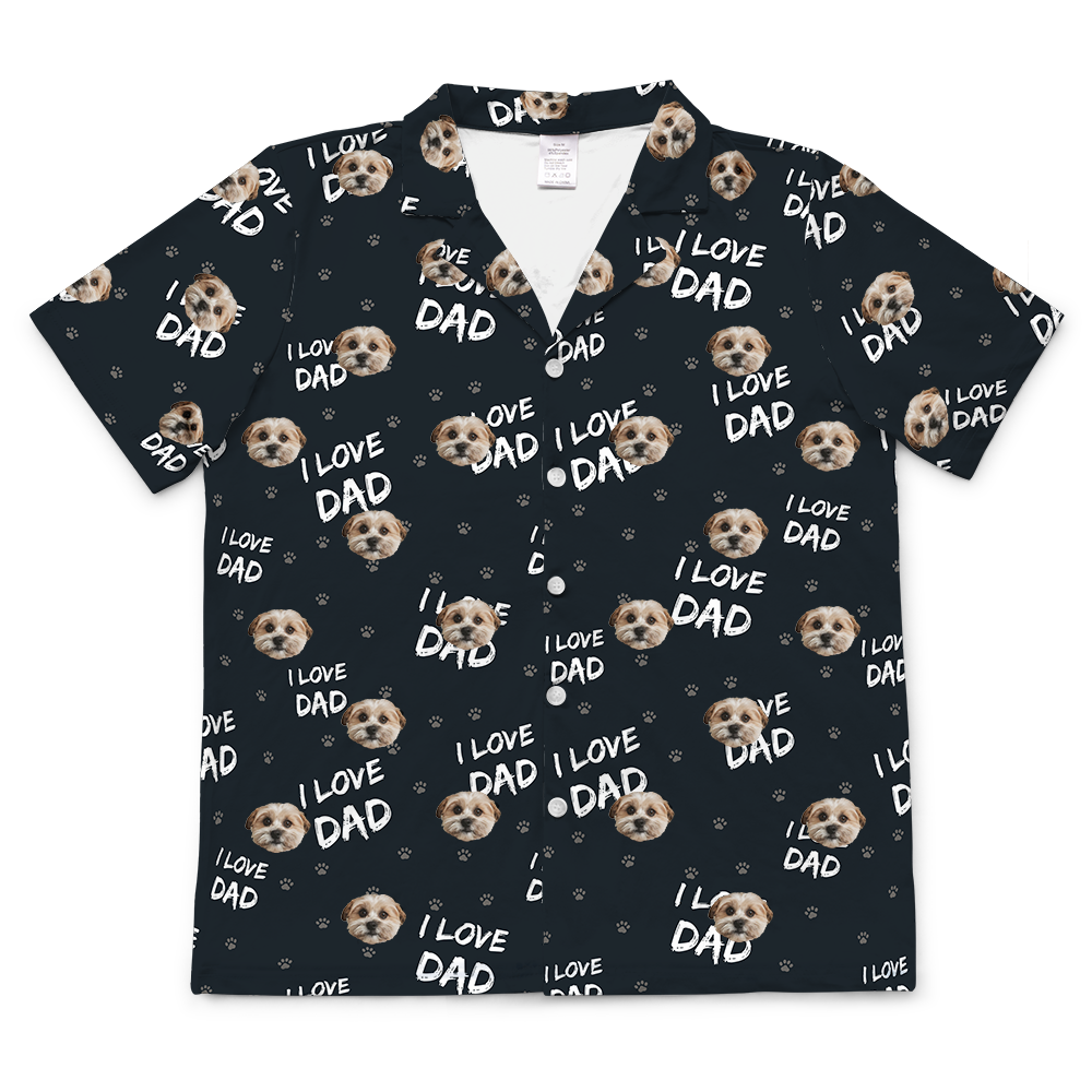 Hundepapa für Erwachsene, individueller Haustier-Gesichts-Pyjama
