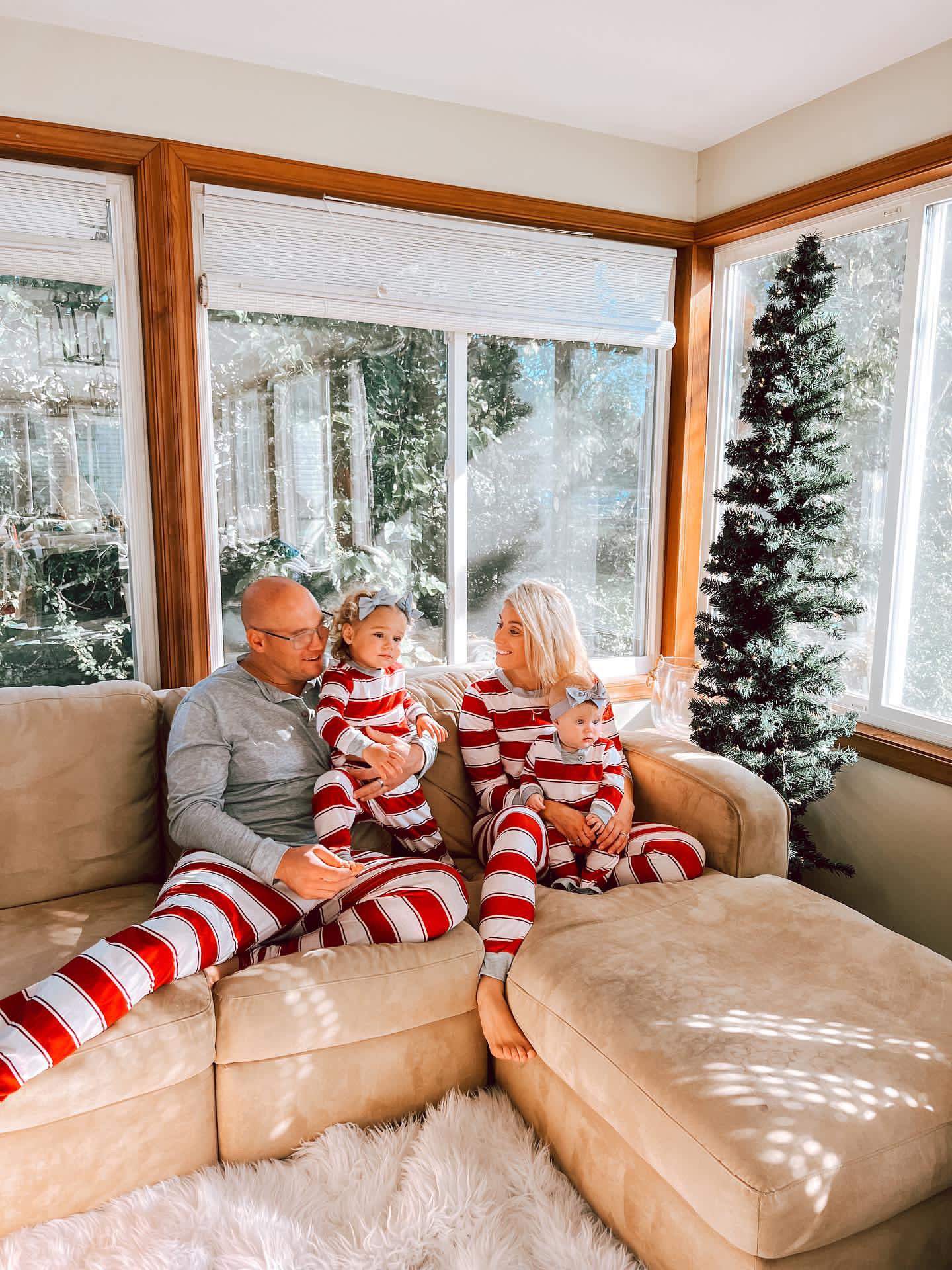 The Magic of Matching: How Red and White Striped Pajamas Enhance Family Bonding During the Holidays